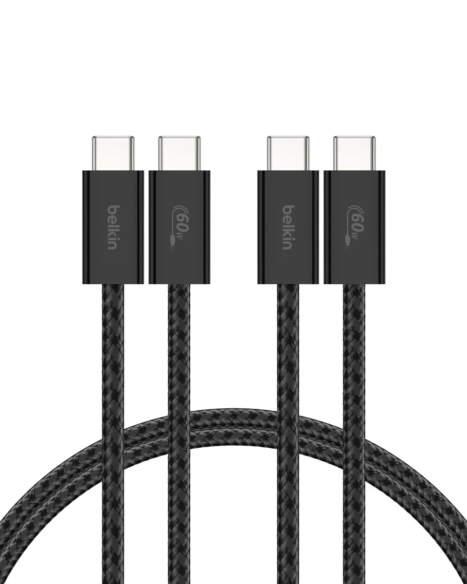 belkin-boostcharge-c-bles-usb-c-vers-usb-c-tress-s-1-5m-60w-pack-de-2-noir-pour- image 1