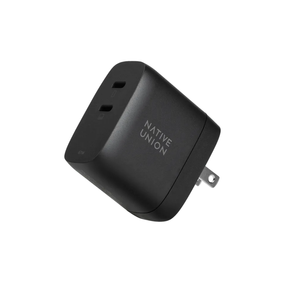 chargeur-rapide-gan-67w-native-union-avec-double-usb-c-power-delivery image 1