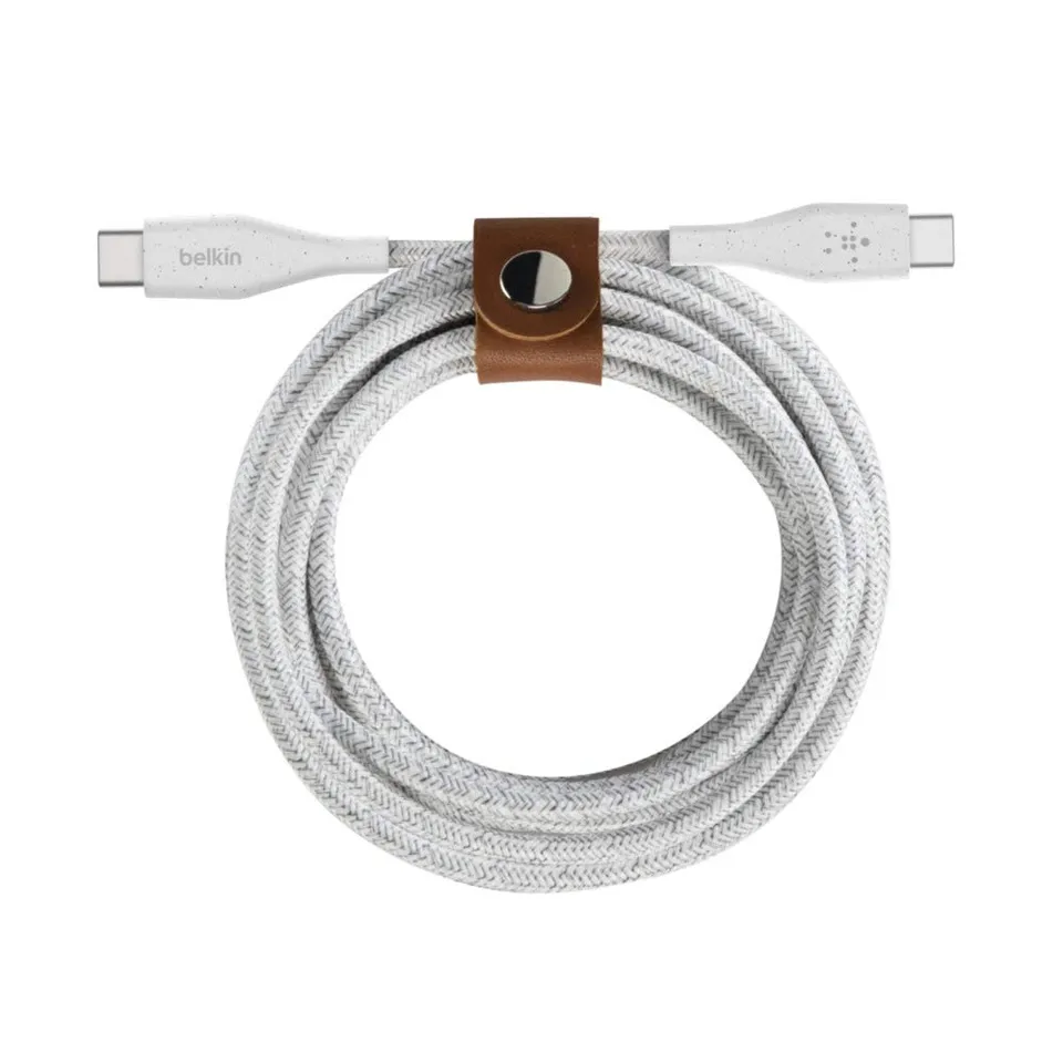 belkin-boostcharge-c-ble-usb-c-vers-usb-c-avec-sangle-de-fermeture-1-2-m-blanc image 1