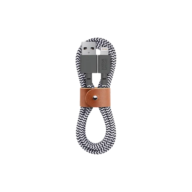 native-union-belt-cable-usb-a-vers-lightning-1-2-m-avec-sangle-en-cuir image 1