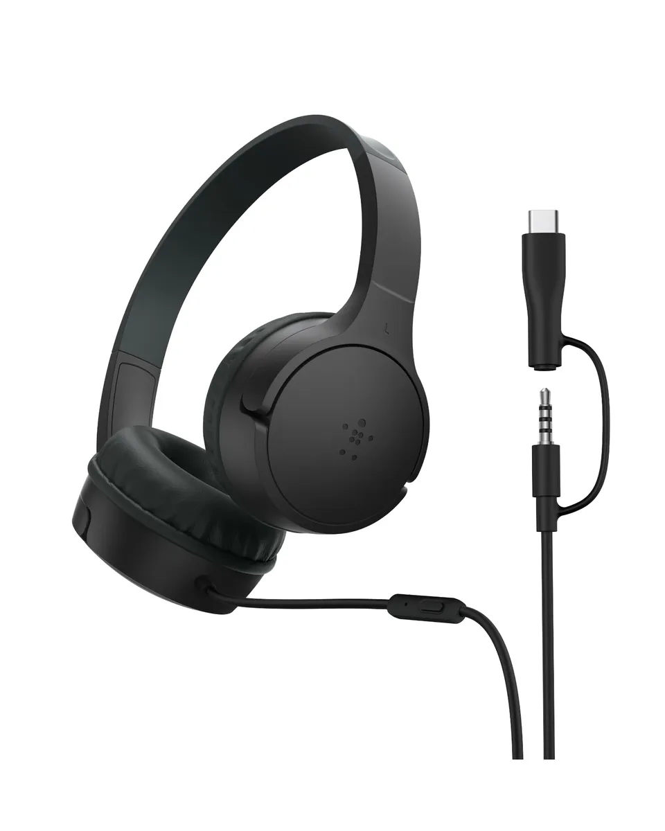 belkin-soundform-mini-casque-audio-enfant-filaire-avec-connecteurs-usb-c-et-3-5- image 1