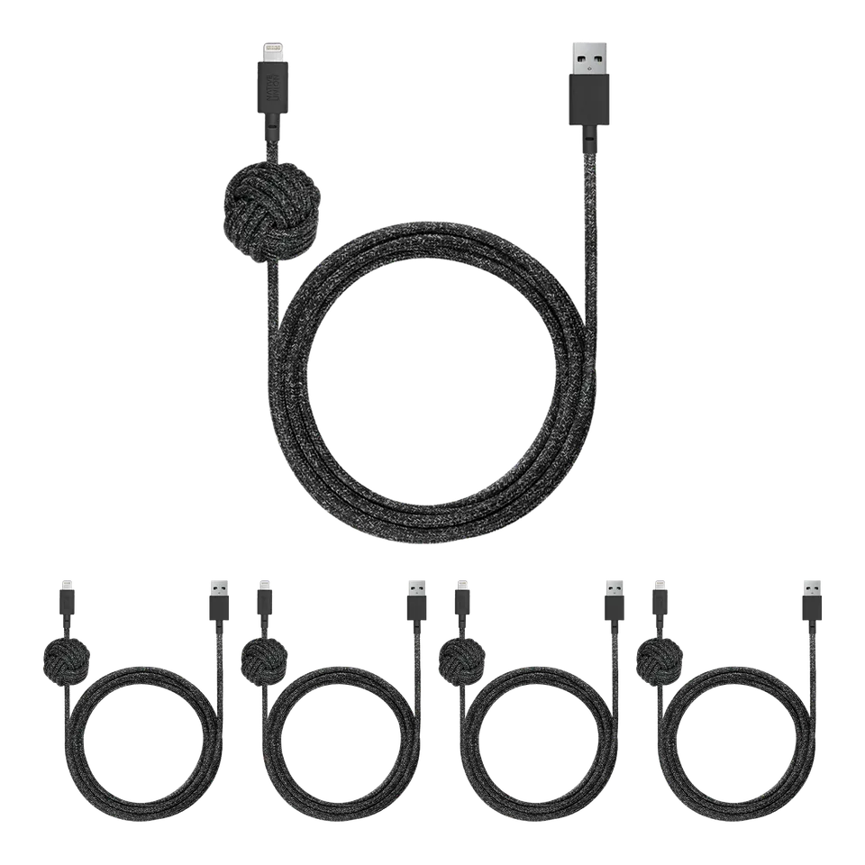 pack-de-5-c-bles-night-cable-usb-a-vers-lightning-native-union image 1