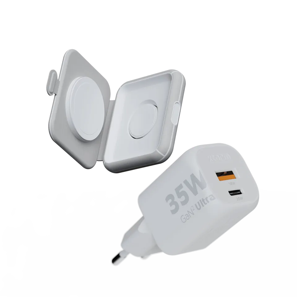 xtorm-chargeur-sans-fil-pliable-2-en-1-adaptateur-35w-gan2-pack image 1