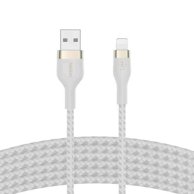 belkin-boostcharge-pro-flex-c-ble-usb-a-vers-lightning-3-m-gaine-tress-e-certifi image 1
