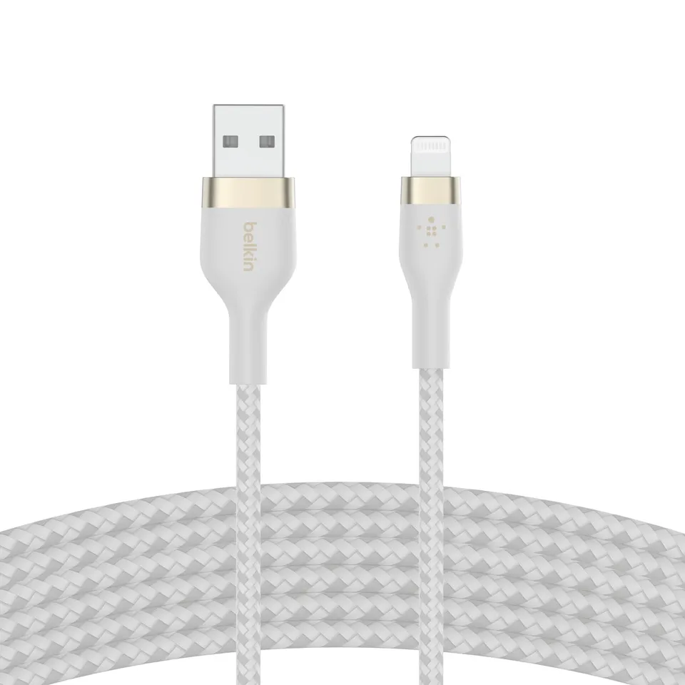 belkin-boostcharge-pro-flex-c-ble-usb-a-vers-lightning-3-m-gaine-tress-e-certifi image 1