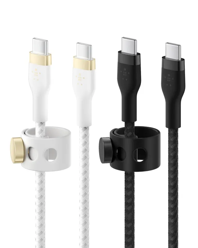 belkin-boostcharge-pro-flex-c-ble-usb-c-vers-usb-c-pack-de-2-1-m-blanc-et-noir-g image 1