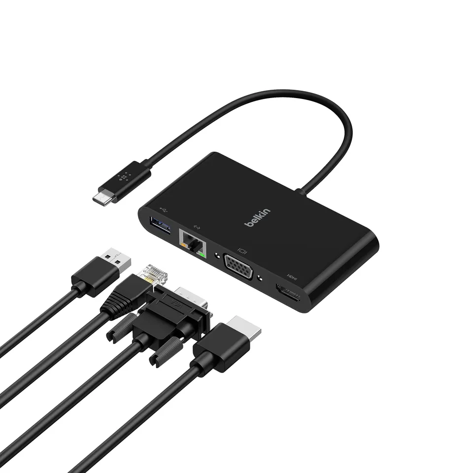 belkin-adaptateur-multim-dia-usb-c-hdmi-vga-usb-a-gbe-noir image 1