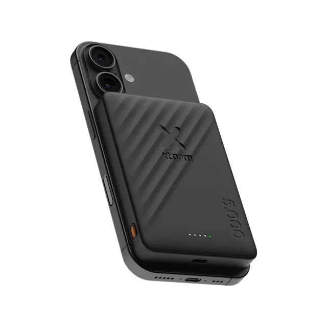 xtorm-go2-power-bank-5000-mah-charge-sans-fil-magsafe-charcoal-black image 1