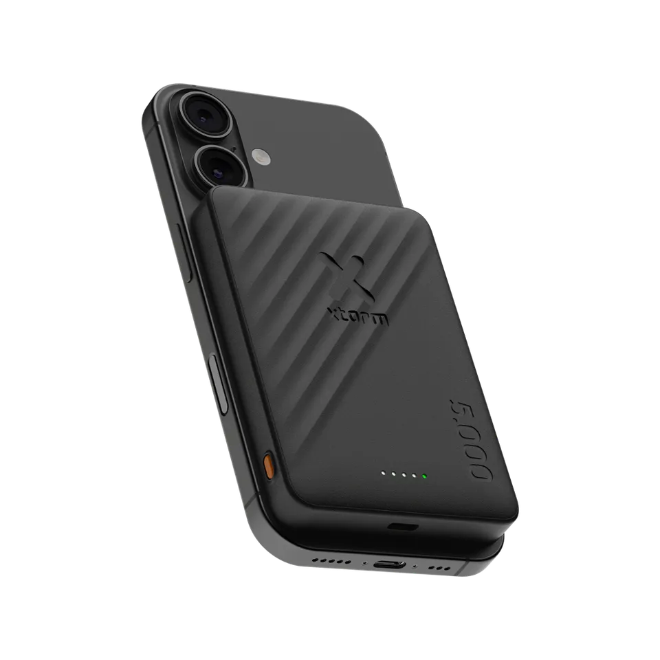 xtorm-go2-power-bank-5000-mah-charge-sans-fil-magsafe-charcoal-black image 1