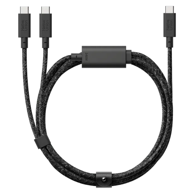 c-ble-2-en-1-belt-cable-native-union-usb-c-vers-usb-c-140w-avec-connecteur-doubl image 1
