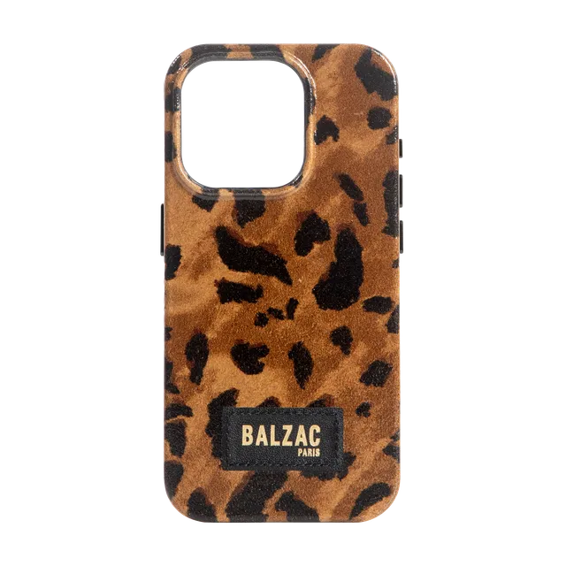 native-union-x-balzac-paris-cheetah-cappuccino-case-pour-iphone-14-coque-en-cuir image 1