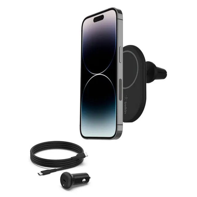 belkin-boostcharge-chargeur-de-voiture-magn-tique-sans-fil-10-w-support-magsafe- image 1