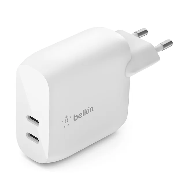 belkin-chargeur-secteur-double-port-usb-c-40-w-20-w-par-port-blanc image 1