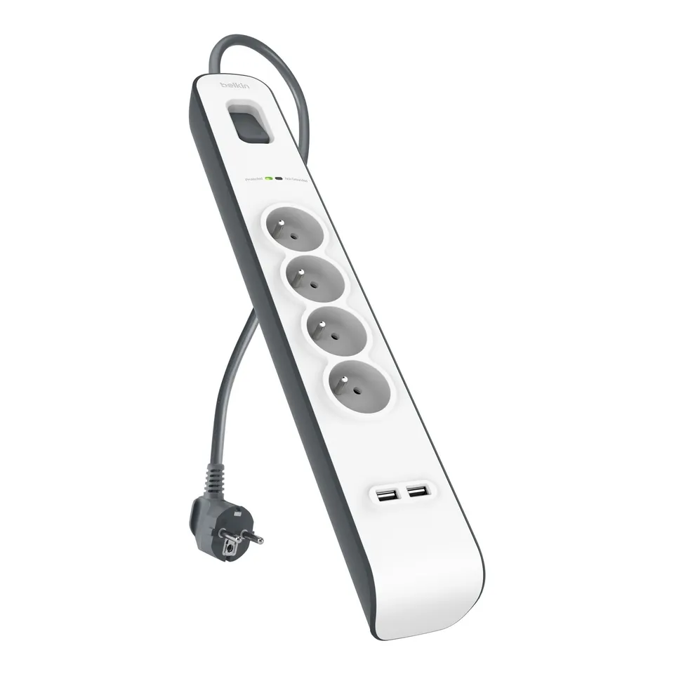 belkin-parafoudre-4-prises-525-joules-cordon-2-m-2-ports-usb-blanc image 1