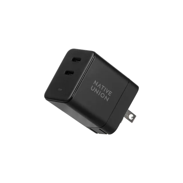 native-union-fast-gan-charger-pd-35w-chargeur-double-usb-c image 1