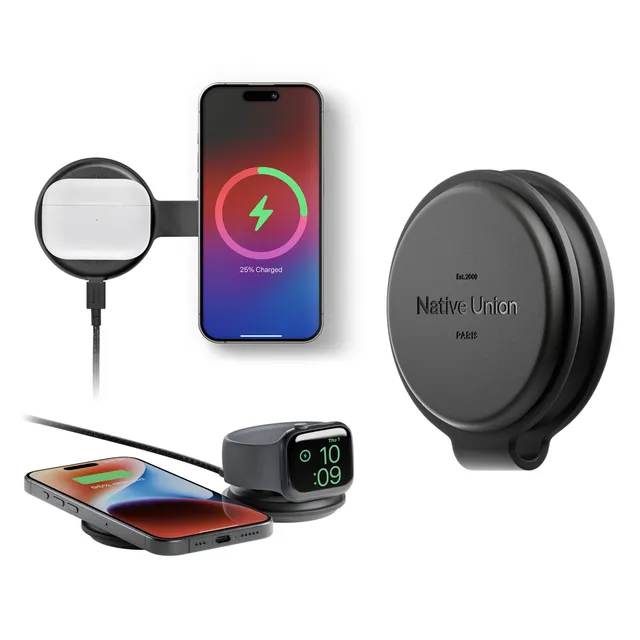 native-union-voyage-chargeur-sans-fil-magn-tique-2-en-1-pliable-avec-apple-watch image 1