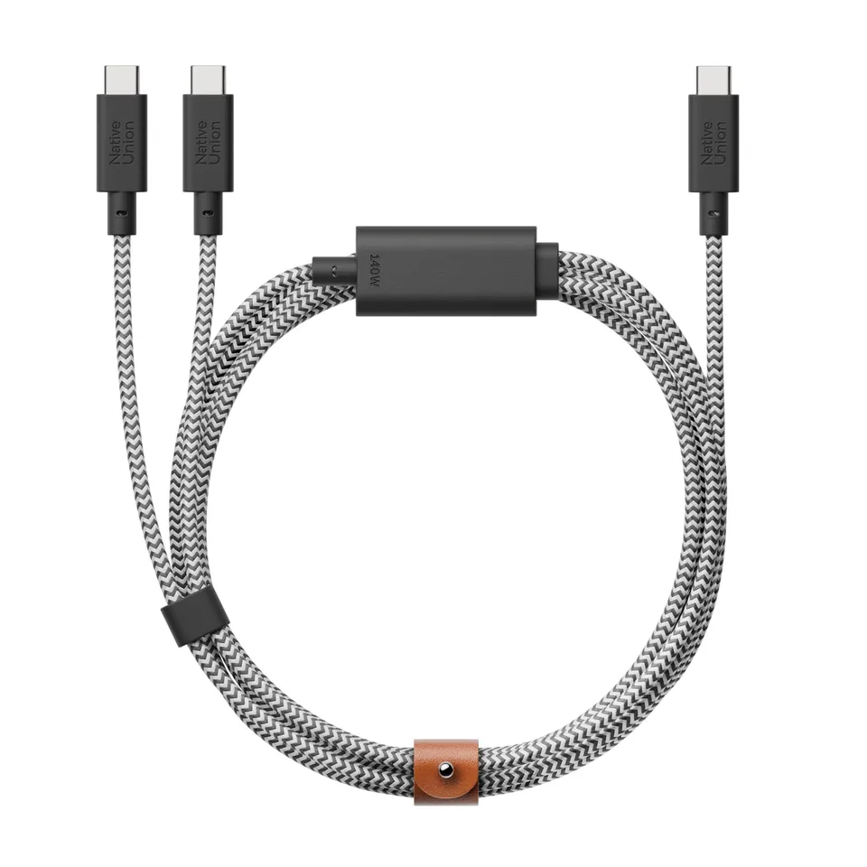 native-union-belt-cable-2-en-1-usb-c-double-usb-c-2-m-140w-mat-riaux-recycl-s-ze image 1