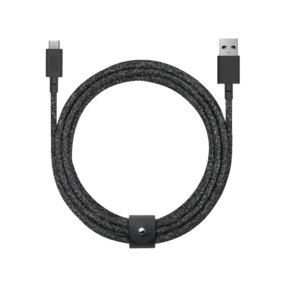 native-union-belt-xl-c-ble-usb-c-vers-usb-a-3m-nylon-tress-dragonne-en-cuir-cosm image 1