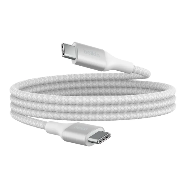 belkin-boostcharge-c-ble-usb-c-vers-usb-c-240-w-1-m-gaine-tress-e-blanc image 1