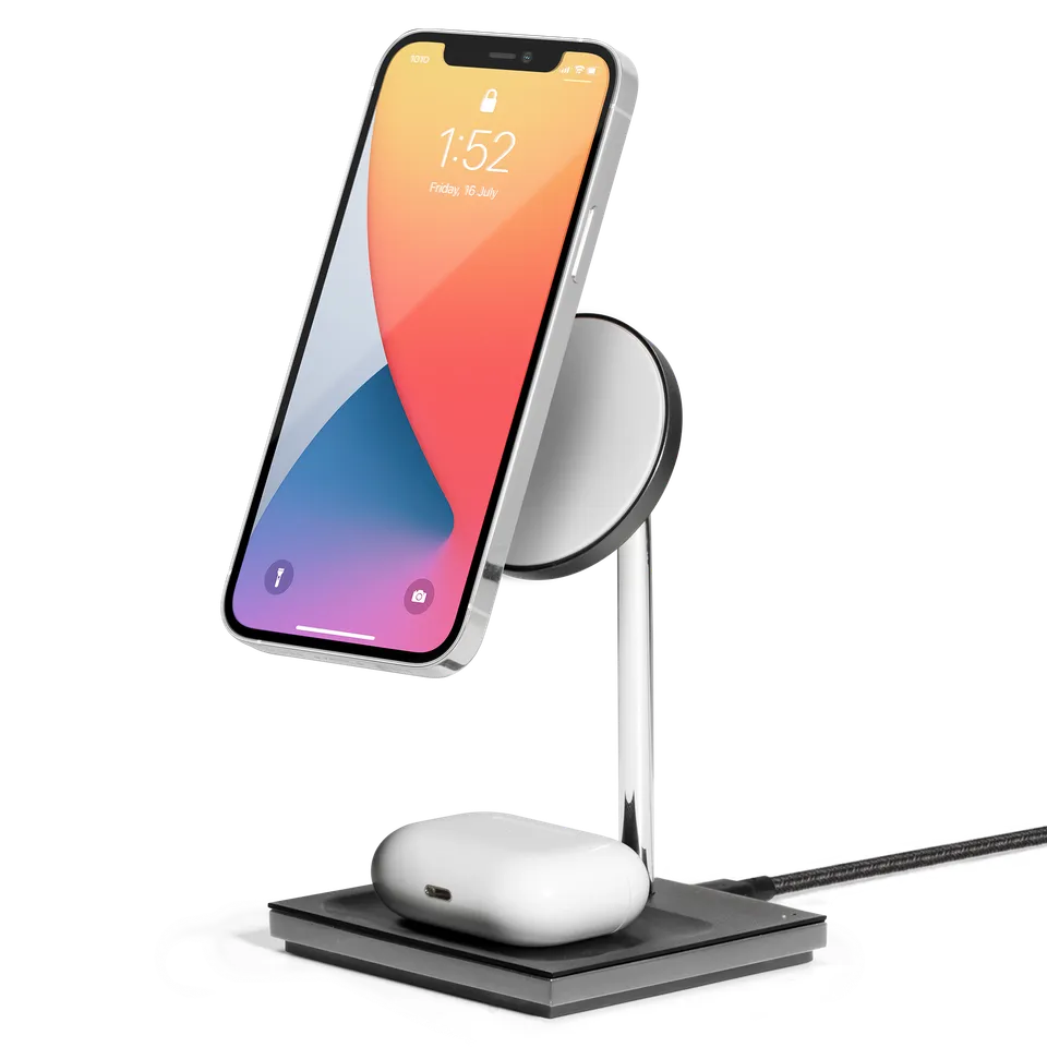 chargeur-sans-fil-magn-tique-2-en-1-snap-de-native-union-pour-iphone-et-airpods image 1