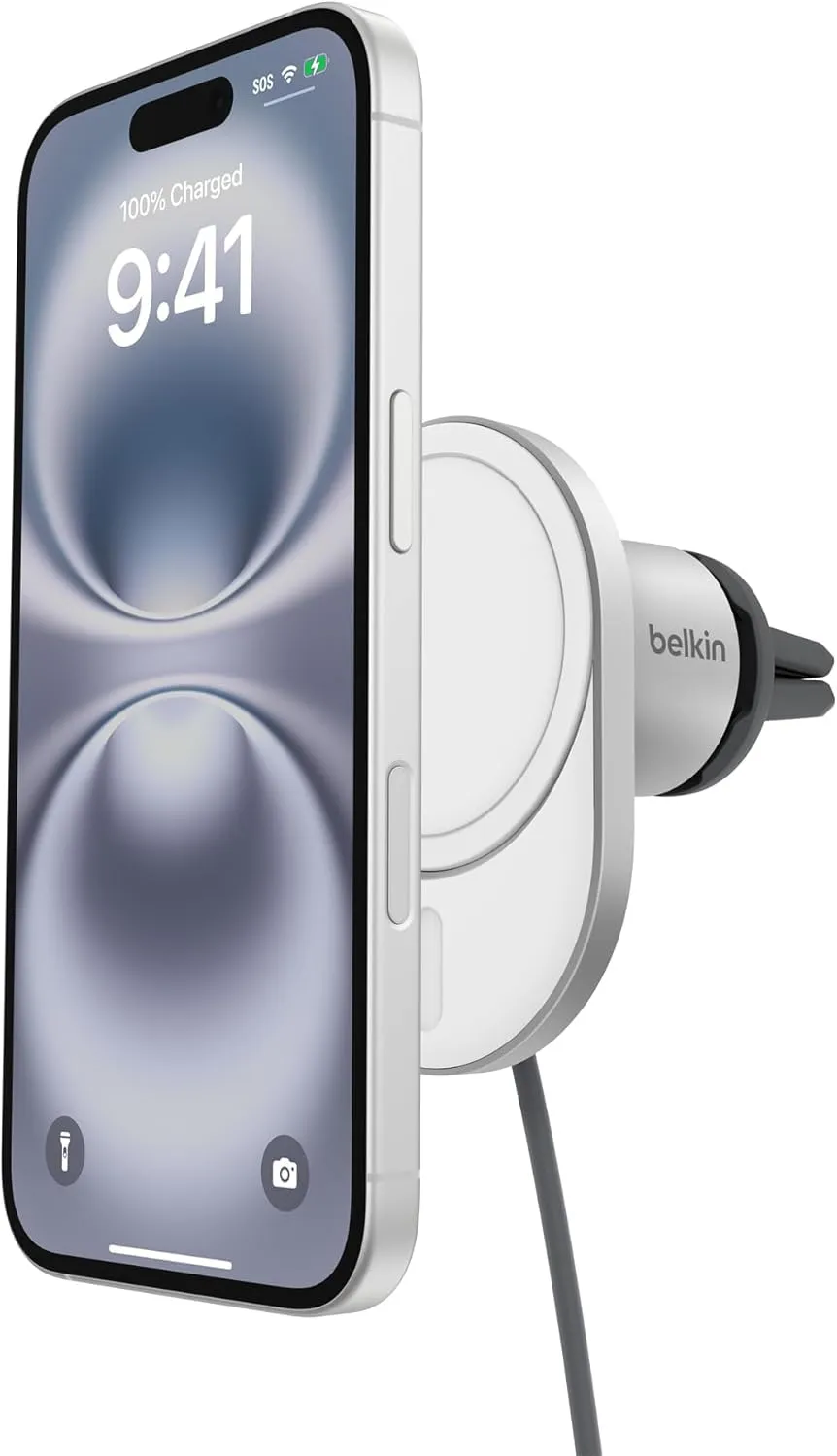 belkin-boostcharge-pro-chargeur-voiture-magn-tique-sans-fil-qi2-15w-compatible-m image 1
