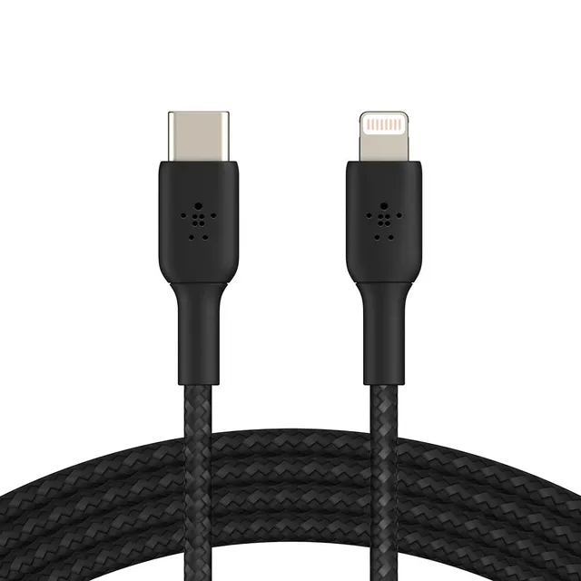 belkin-boostcharge-c-ble-usb-c-vers-lightning-gaine-tress-e-2-m-noir-certifi-mfi image 1