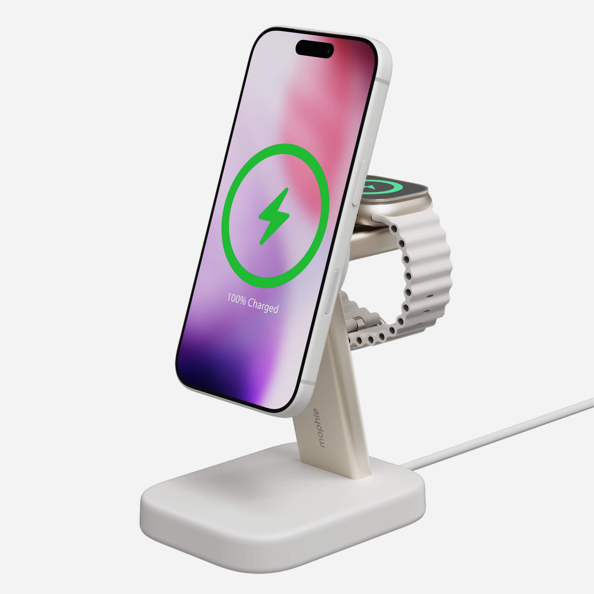 mophie-support-de-charge-sans-fil-2-en-1-pour-iphone-et-apple-watch image 1