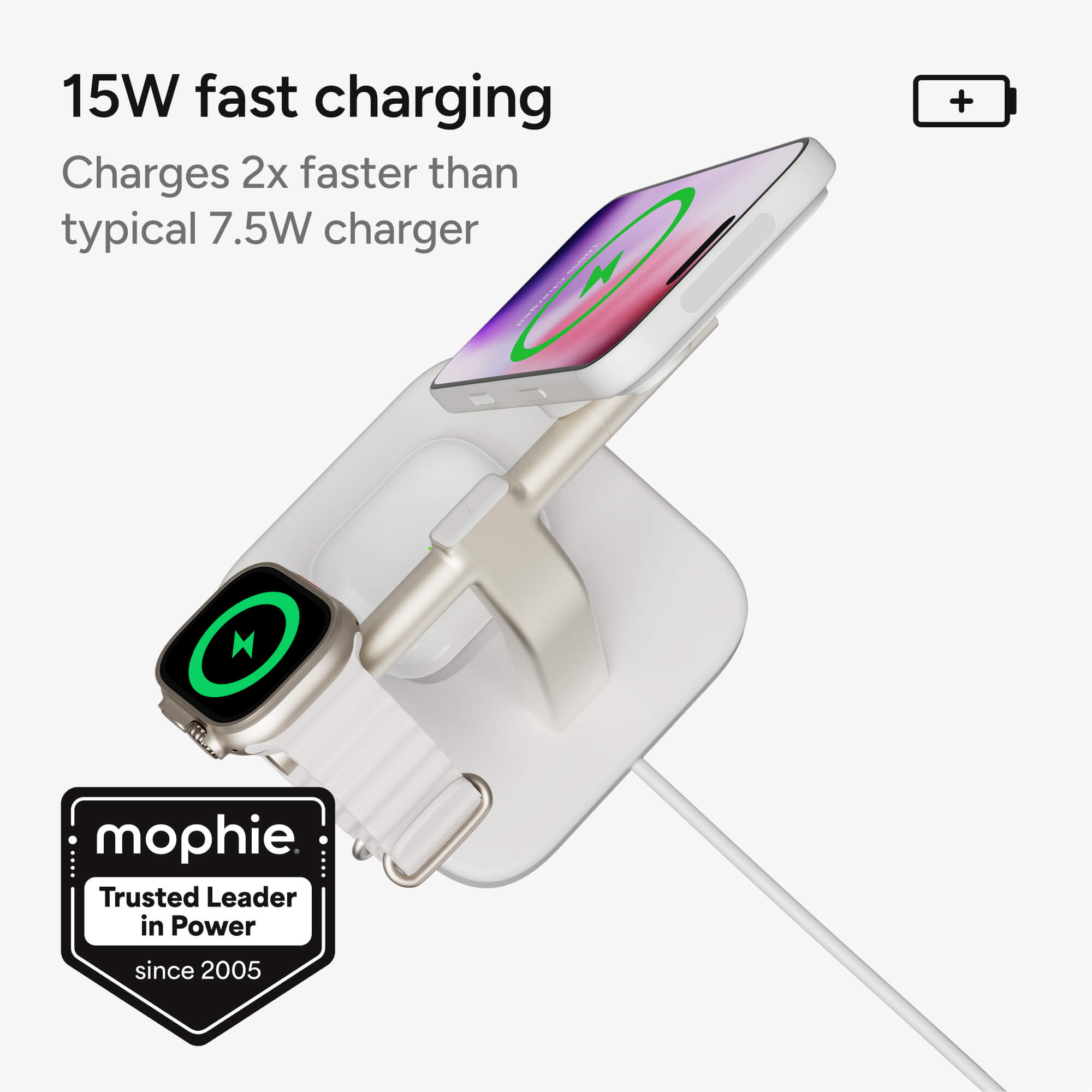 mophie-3-in-1-wireless-charging-stand-magsafe-chargeur-sans-fil-pliable image 3