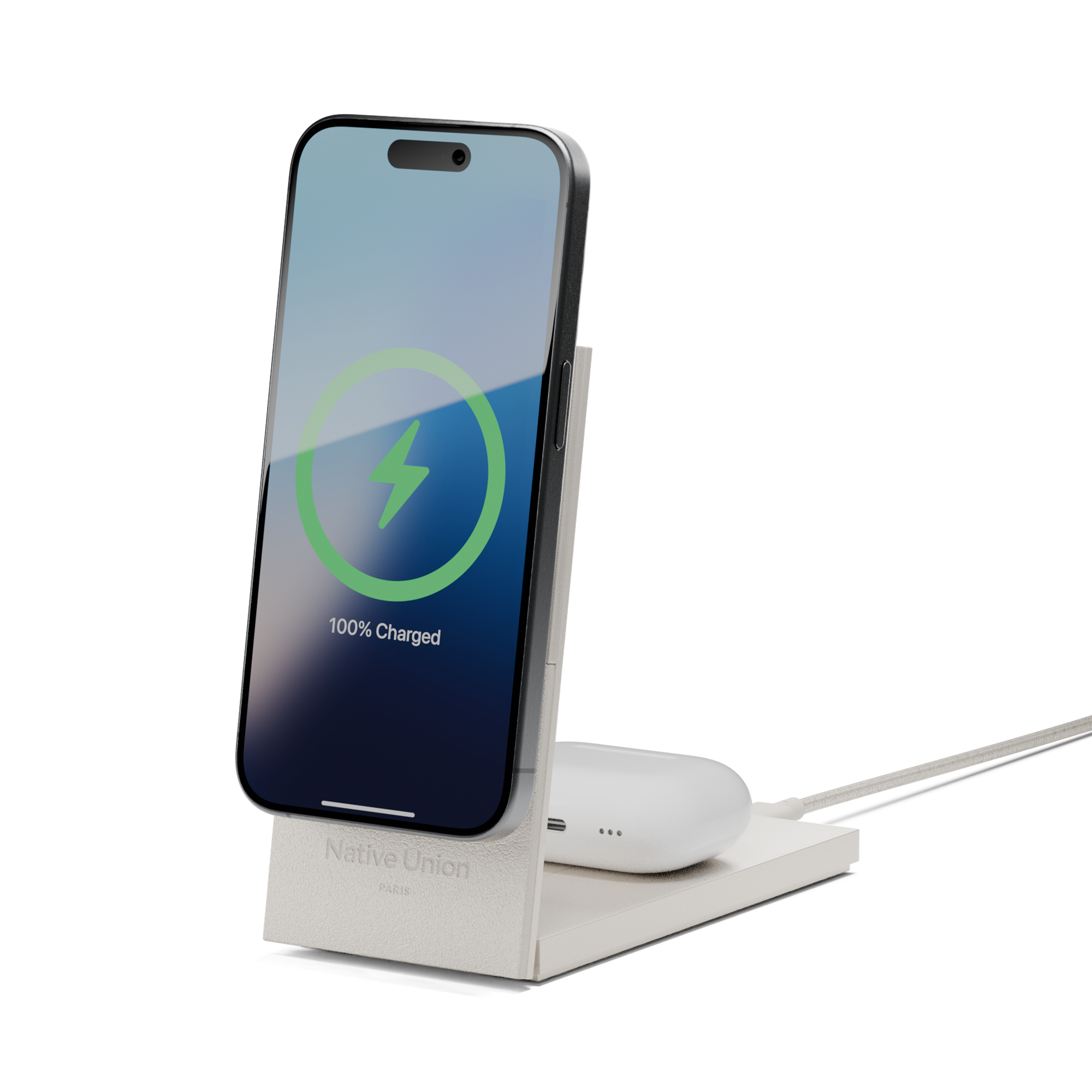 native-union-rise-2-en-1-chargeur-sans-fil-magn-tique-qi2 image 5