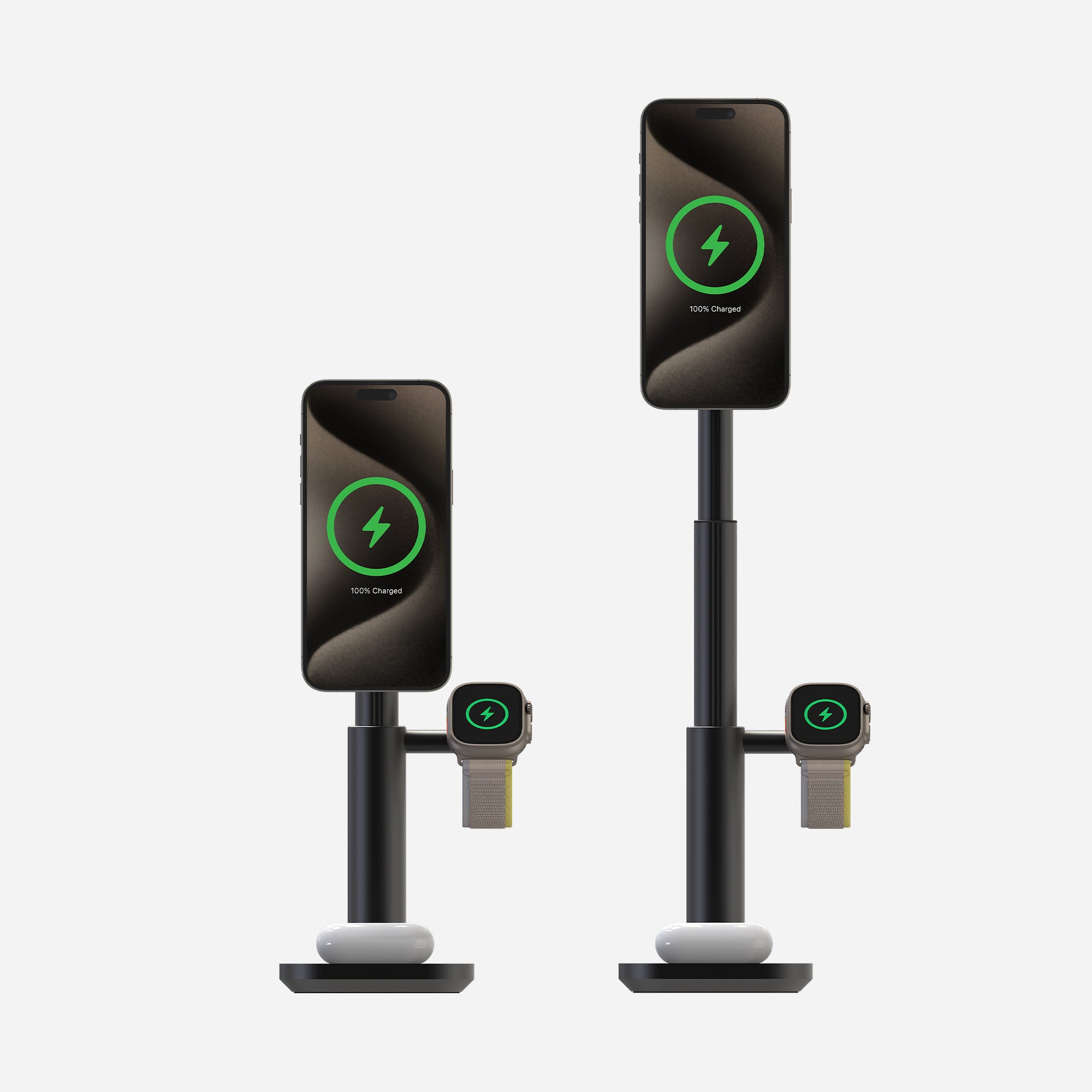 mophie-3-en-1-station-de-charge-sans-fil-bureau-15-w-pour-iphone-airpods-et-appl image 2
