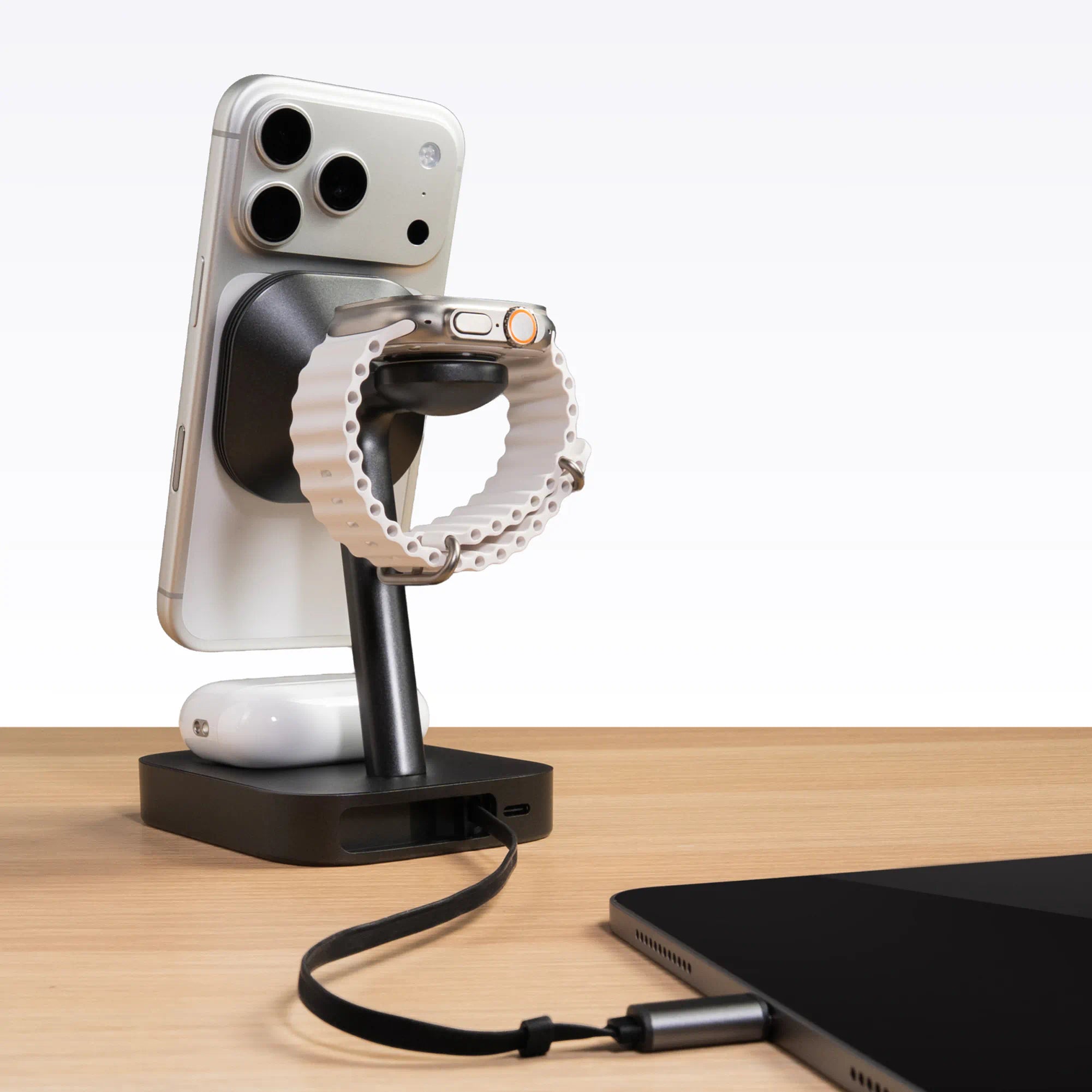 mophie-4-en-1-wireless-charge-stand-station-de-charge-pour-iphone-apple-watch-ai image 4