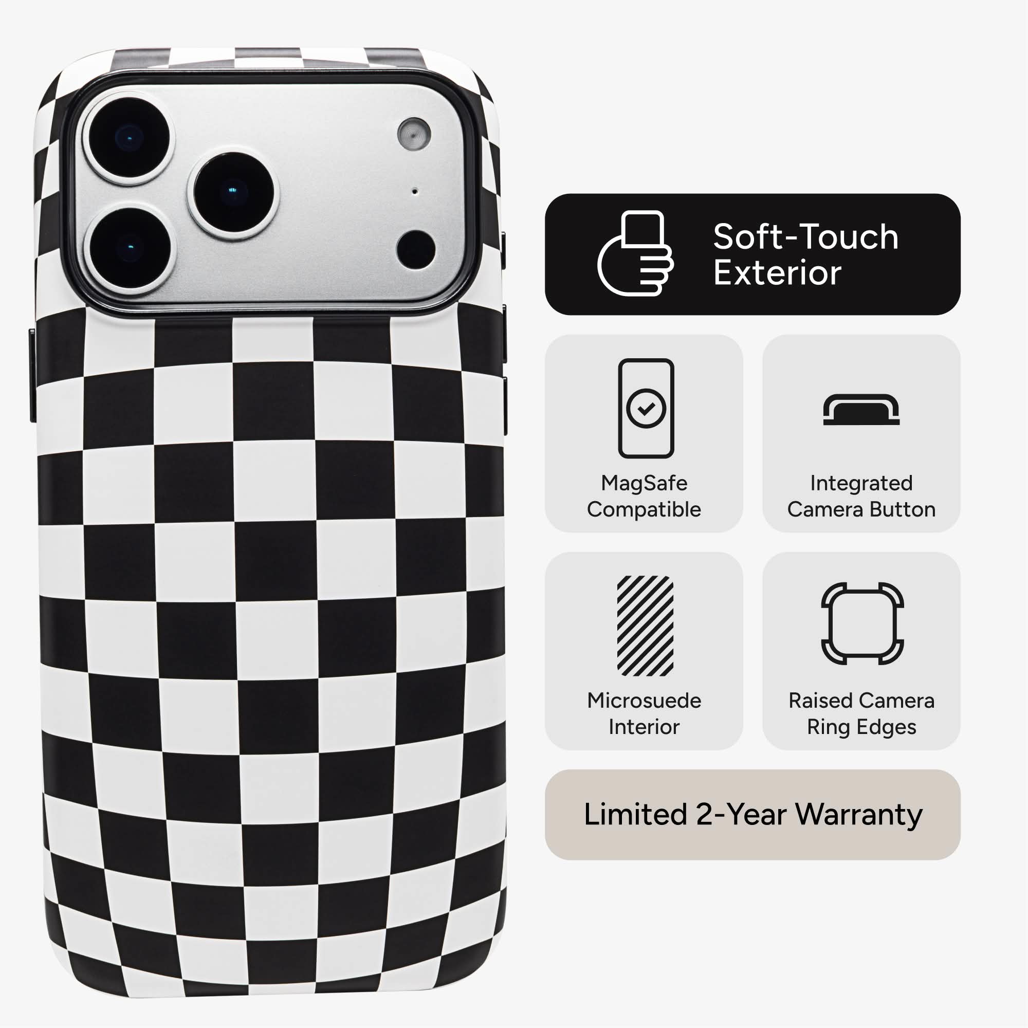 mophie-check-iphone-case-coque-motif-damier-compatible-magsafe image 2