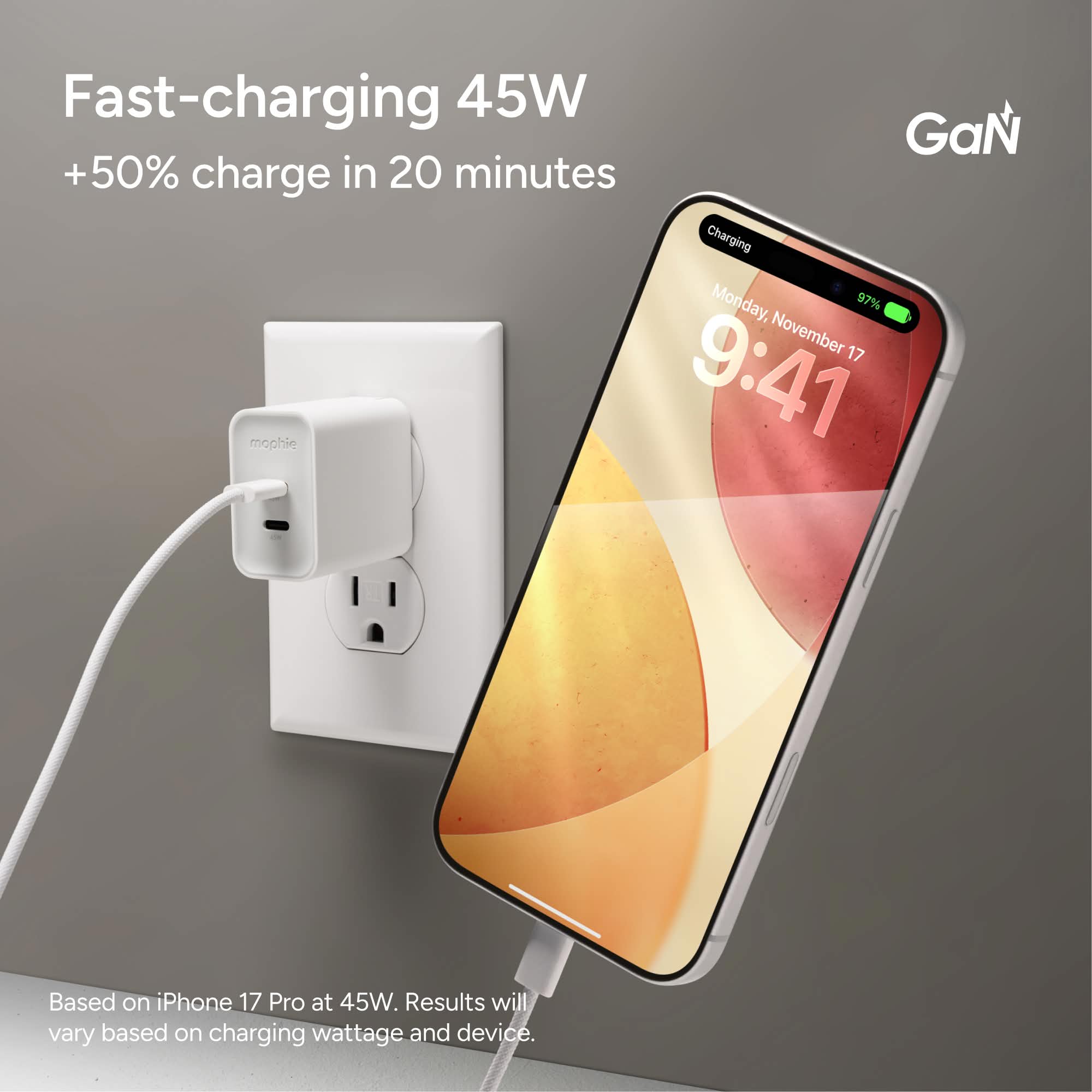 mophie-speedport-45-w-chargeur-mural-gan-deux-ports-usb-c image 3