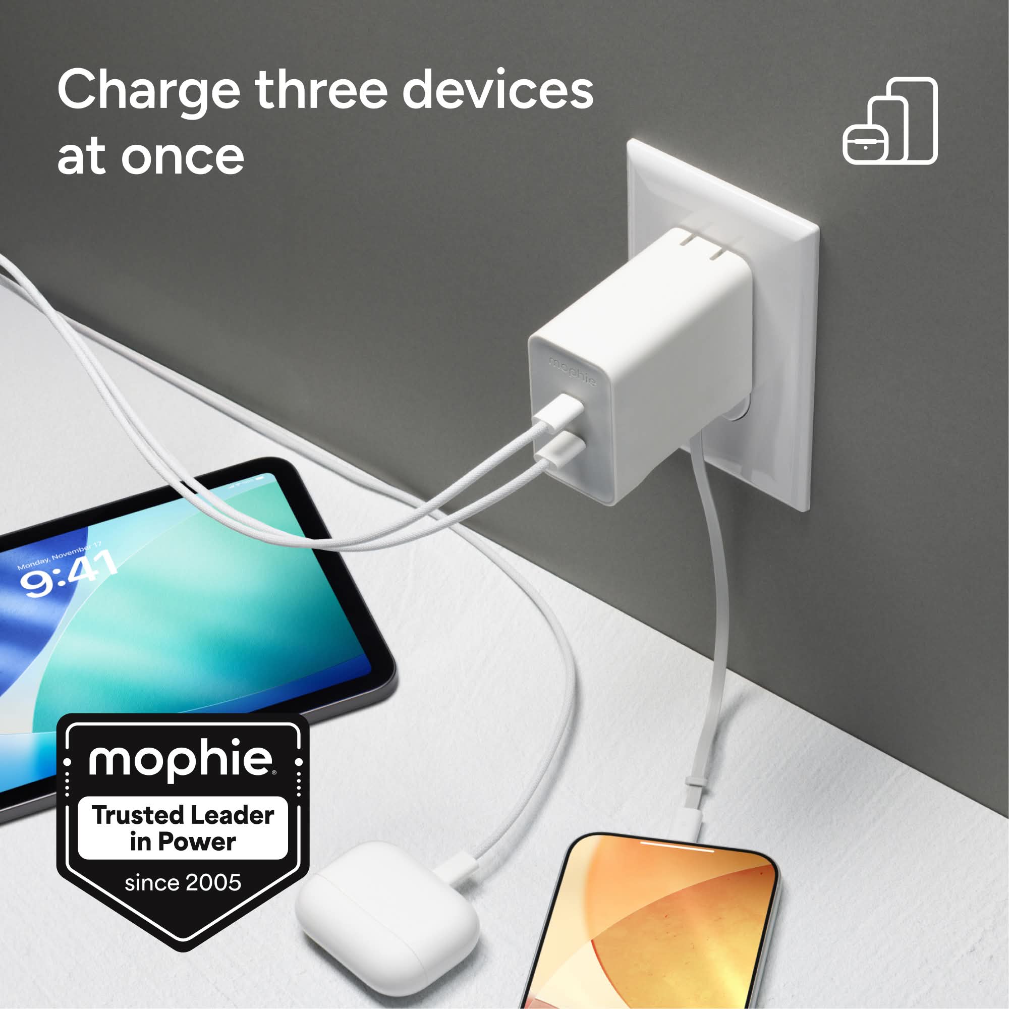 mophie-speedport-67w-chargeur-mural-double-usb-c image 2