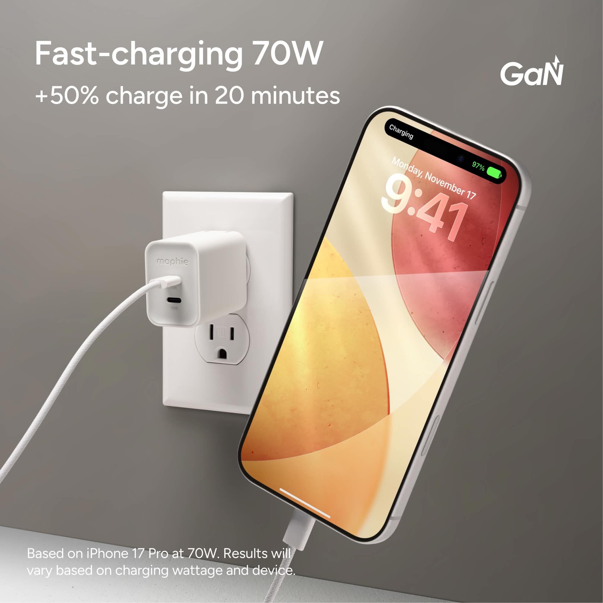 mophie-speedport-70w-chargeur-mural-usb-c-gan-2-ports image 3