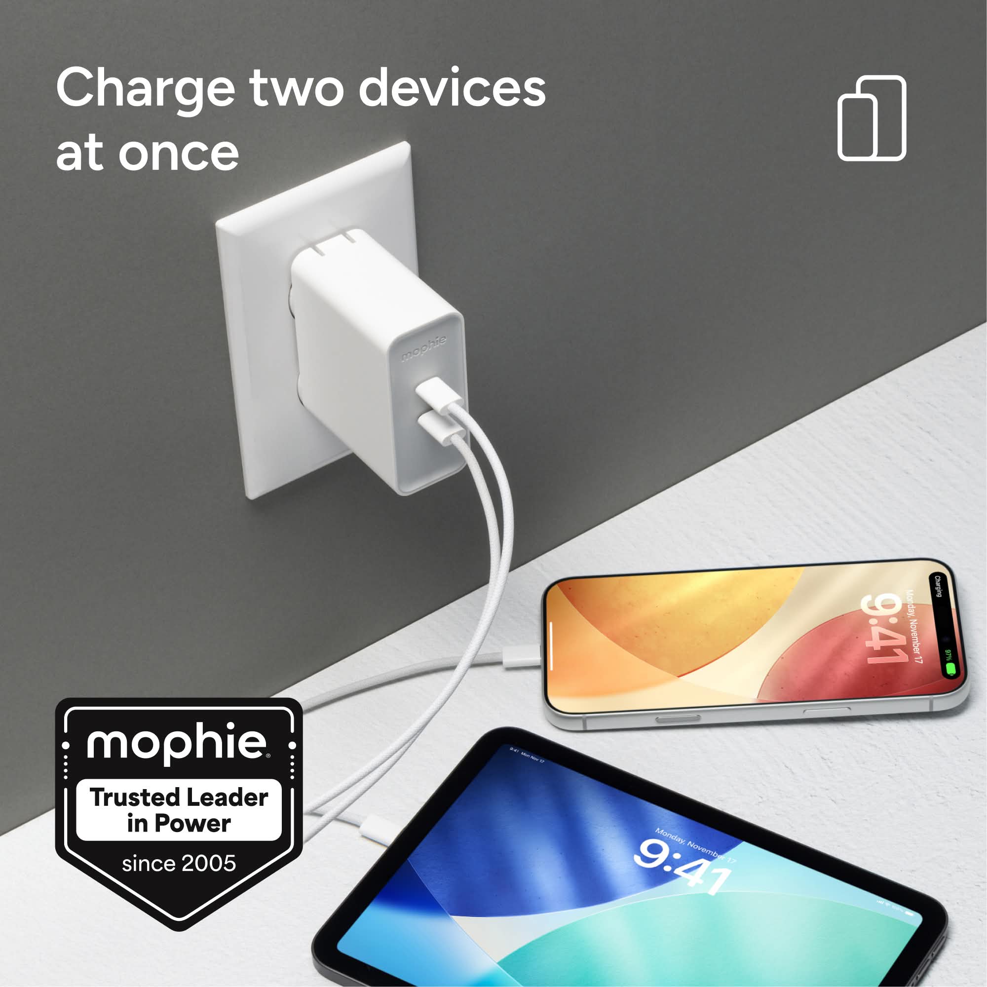 mophie-speedport-100w-chargeur-mural-gan-usb-c image 2