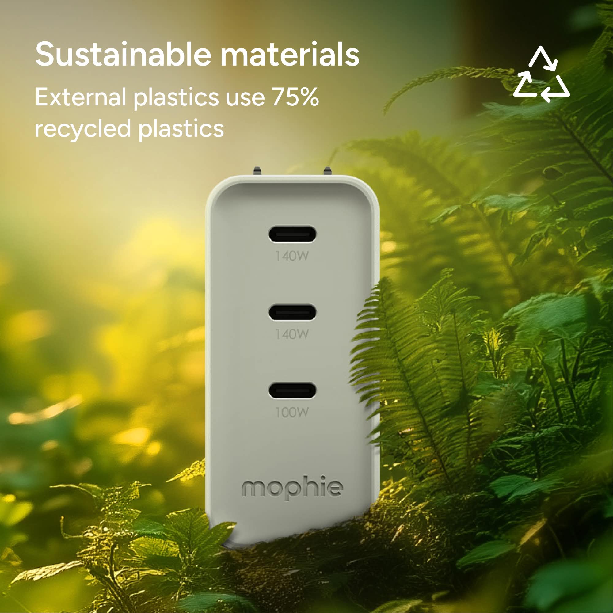 mophie-speedport-140w-chargeur-mural-usb-c-gan-3-ports image 5