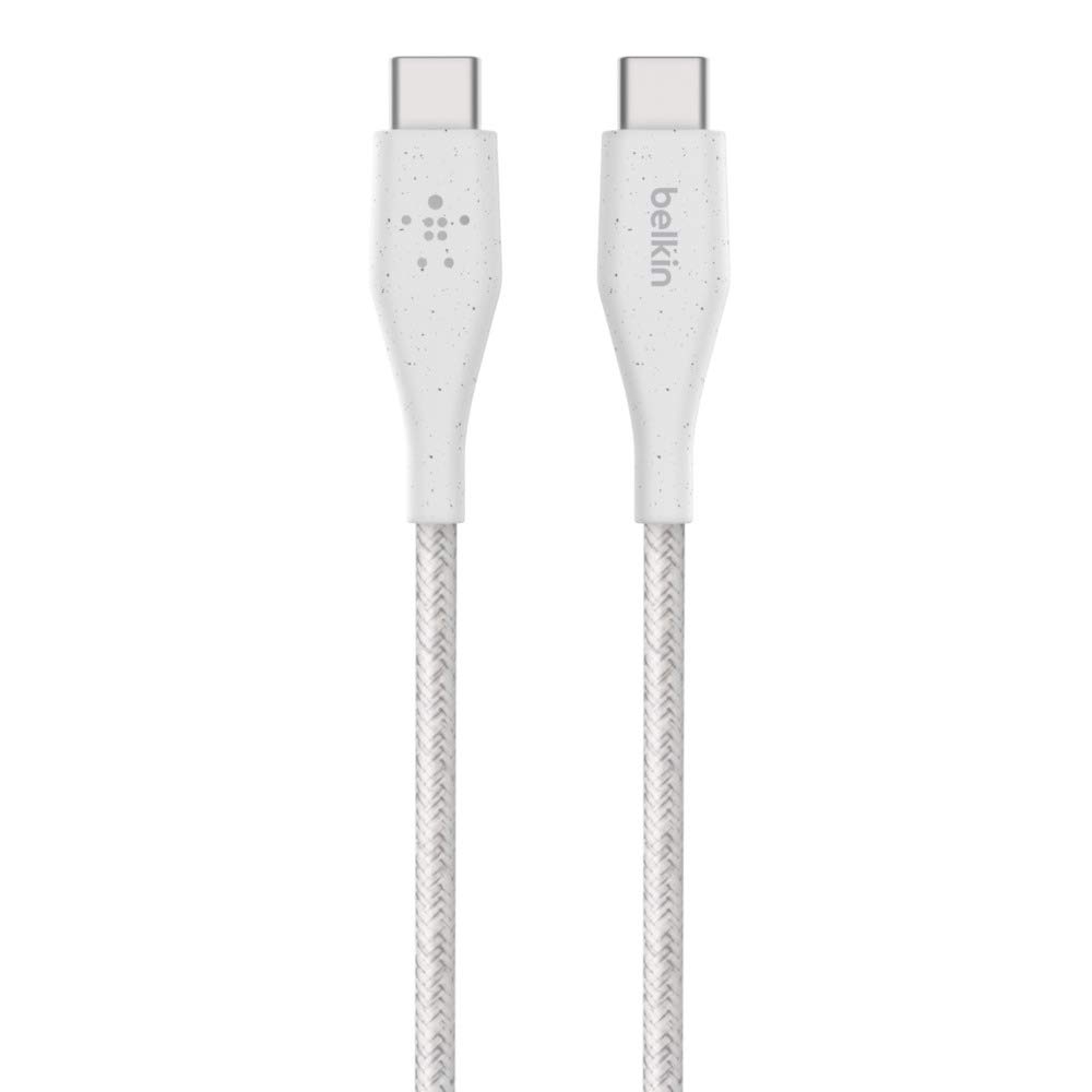 belkin-boostcharge-c-ble-usb-c-vers-usb-c-avec-sangle-de-fermeture-1-2-m-blanc image 2