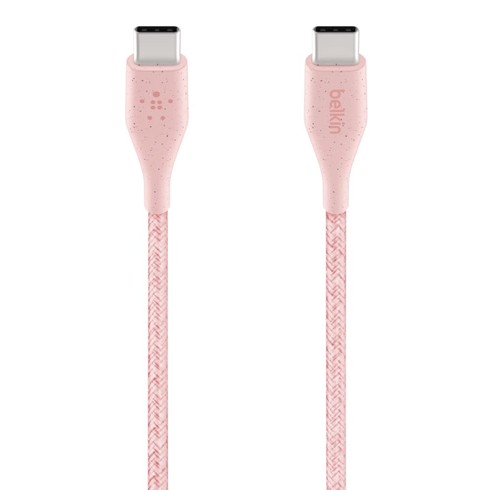 belkin-boostcharge-c-ble-usb-c-vers-usb-c-avec-sangle-de-fermeture-1-2-m-rose image 3