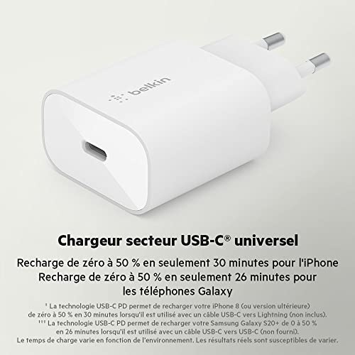 belkin-boostcharge-chargeur-secteur-25-w-usb-c-pd-pps-blanc image 6