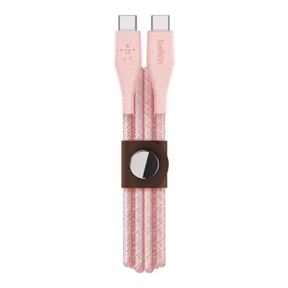 belkin-boostcharge-c-ble-usb-c-vers-usb-c-avec-sangle-de-fermeture-1-2-m-rose image 5