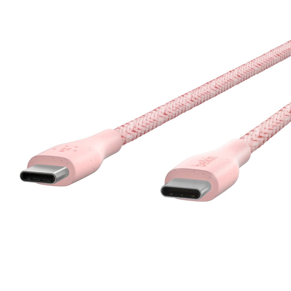 belkin-boostcharge-c-ble-usb-c-vers-usb-c-avec-sangle-de-fermeture-1-2-m-rose image 4