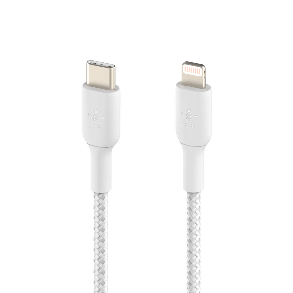belkin-c-ble-usb-c-vers-lightning-gaine-tress-e-3-m-blanc image 2