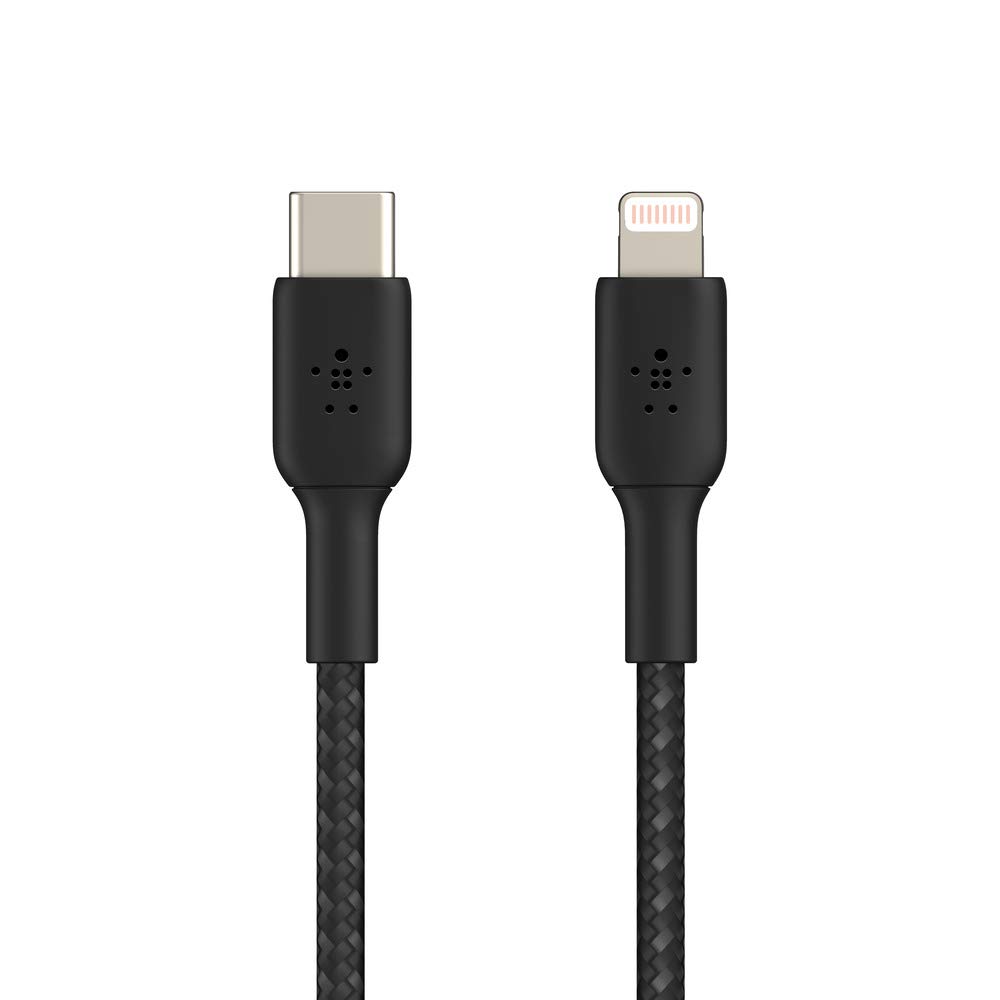 belkin-c-ble-usb-c-vers-lightning-gaine-tress-e-3-m-noir image 1