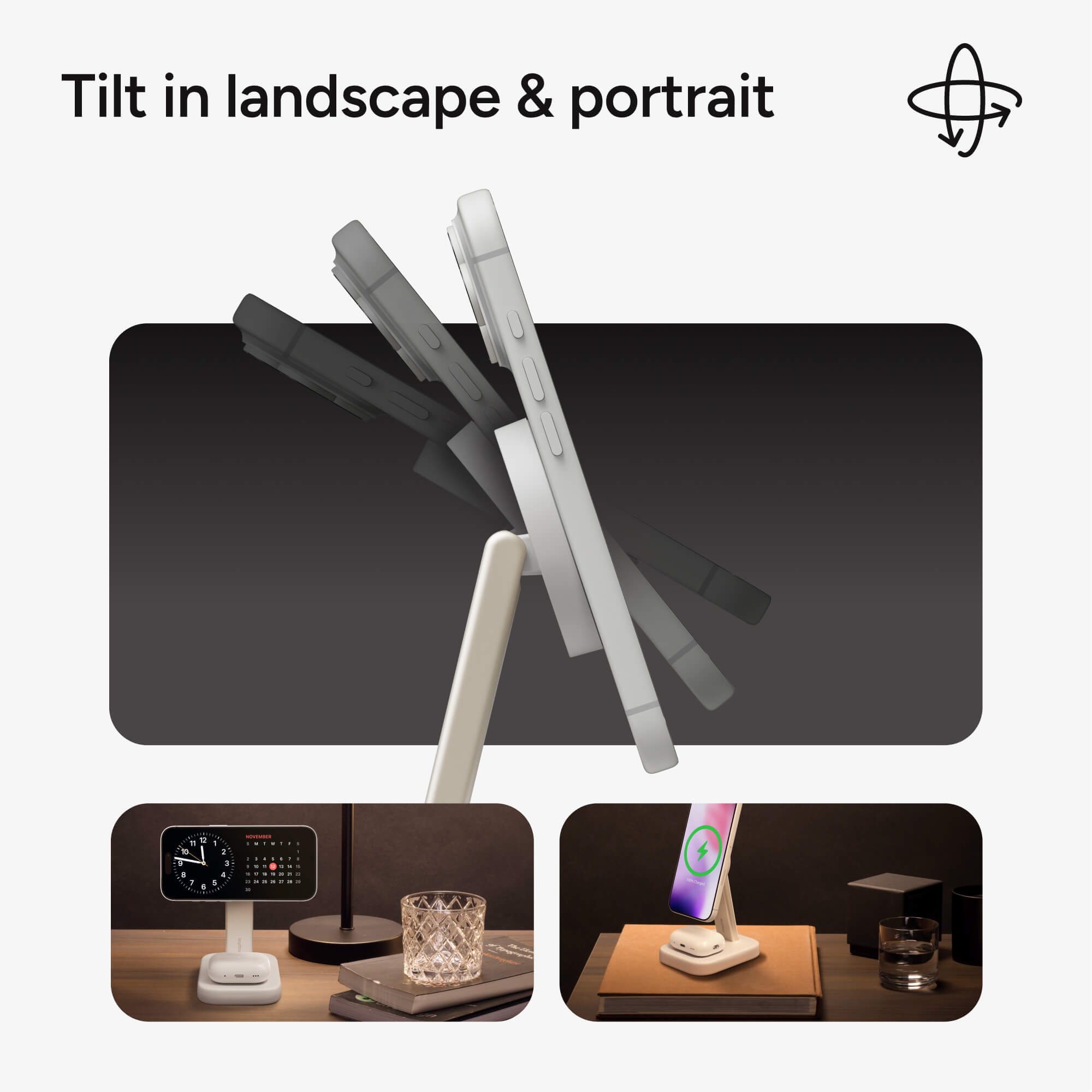 mophie-2-in-1-wireless-charging-stand-pour-iphone-et-airpods-charge-sans-fil-mag image 5