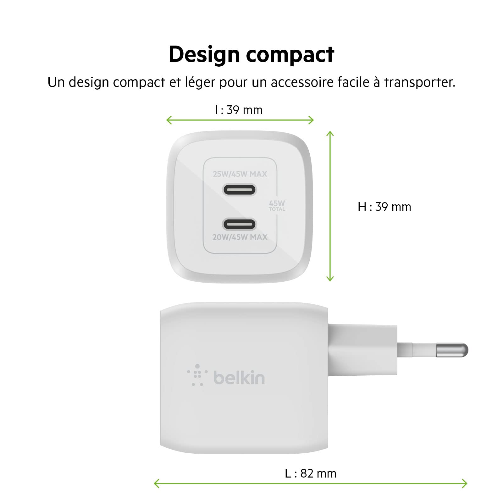 belkin-chargeur-secteur-double-port-usb-c-45-w-gan-avec-pps-pour-iphone-ipad-mac image 6