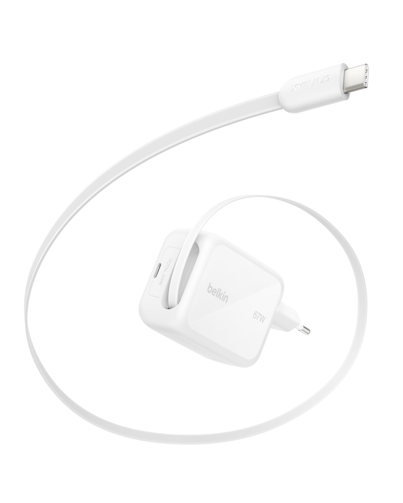 belkin-ultracharge-chargeur-usb-c-45-w-avec-c-ble-r-tractable-80-cm-pour-iphone- image 1