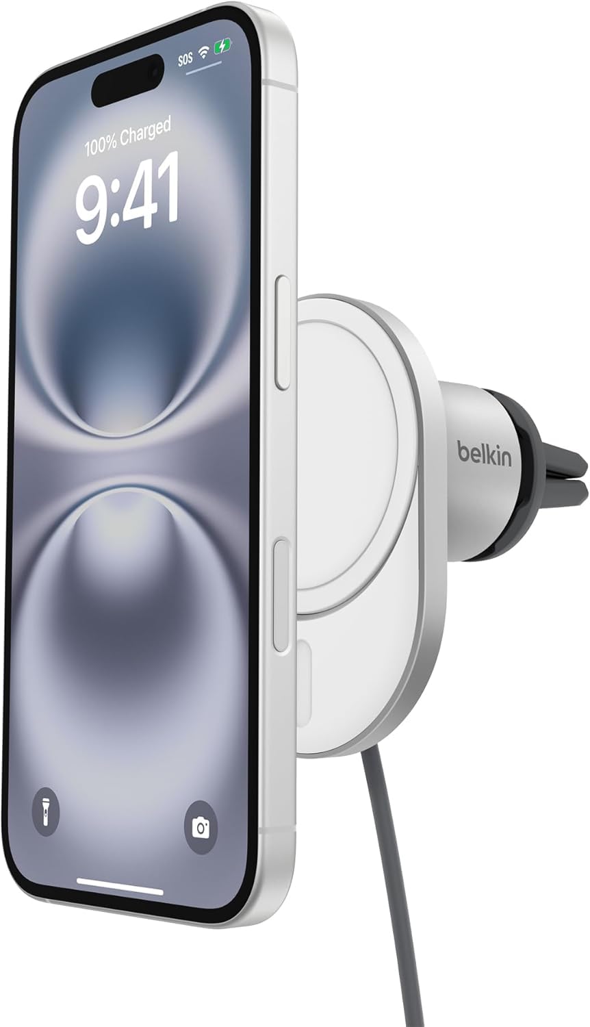 belkin-boostcharge-pro-chargeur-voiture-magn-tique-sans-fil-qi2-15w-compatible-m image 1
