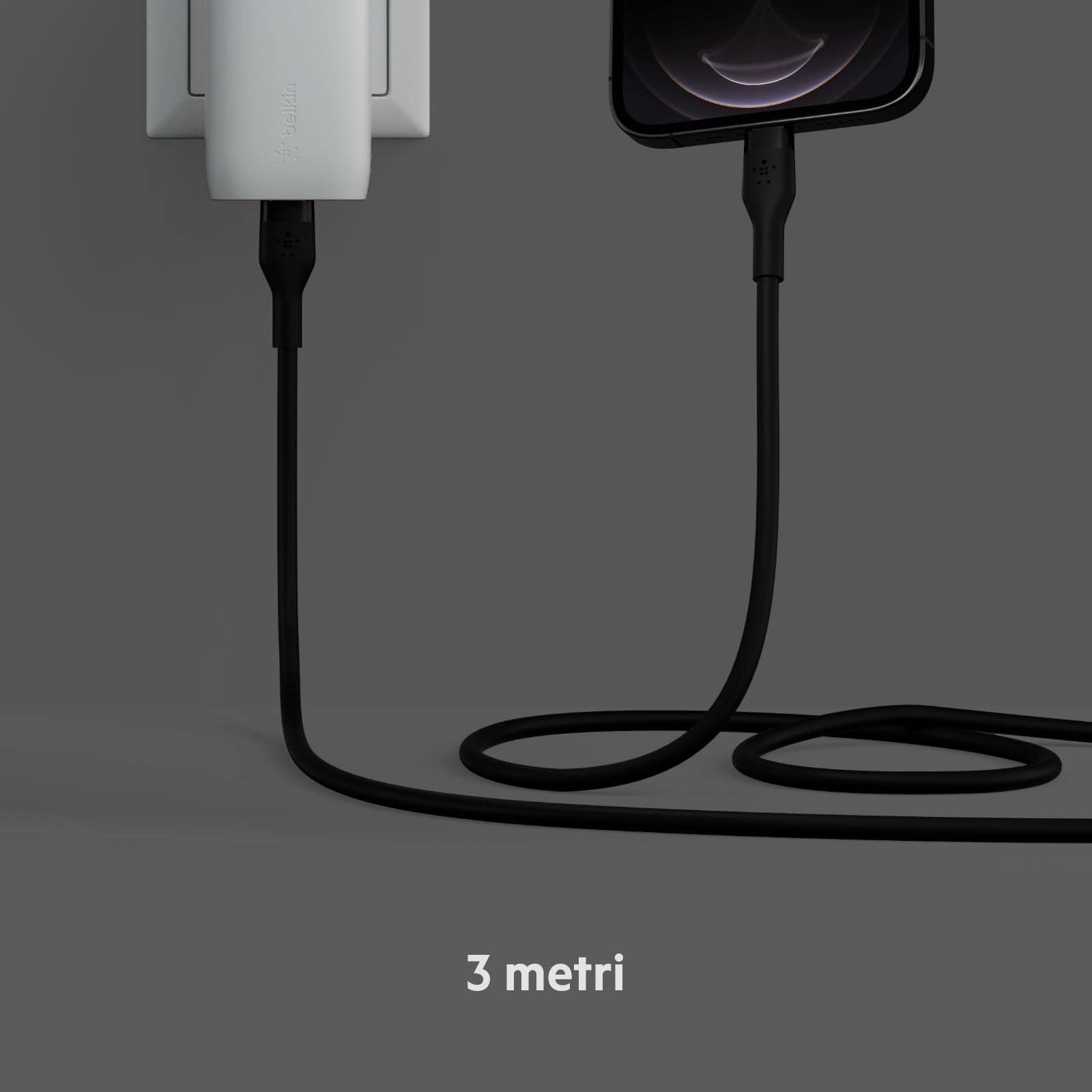 belkin-boostcharge-flex-c-ble-usb-c-vers-lightning-3-m-silicone-souple-certifi-m image 6