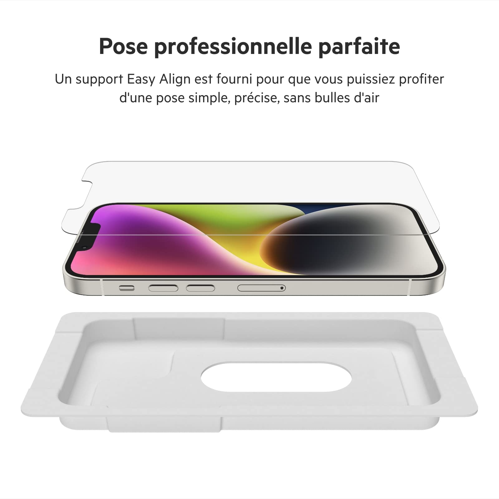belkin-ultraglass-protection-d-cran-antimicrobienne-pour-iphone-14-et-13-avec-pl image 5
